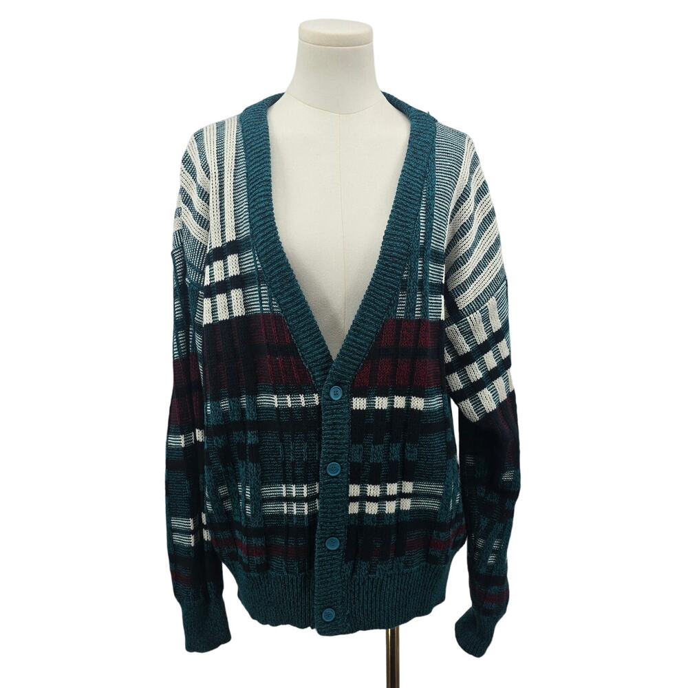 Vintage‎  1980's Dark Academia Indie Sleaze JT Beckett Multicolored Cardigan